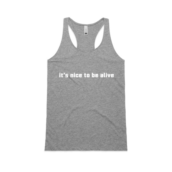 TPGCF It's Nice to be Alive Racerback Thumbnail
